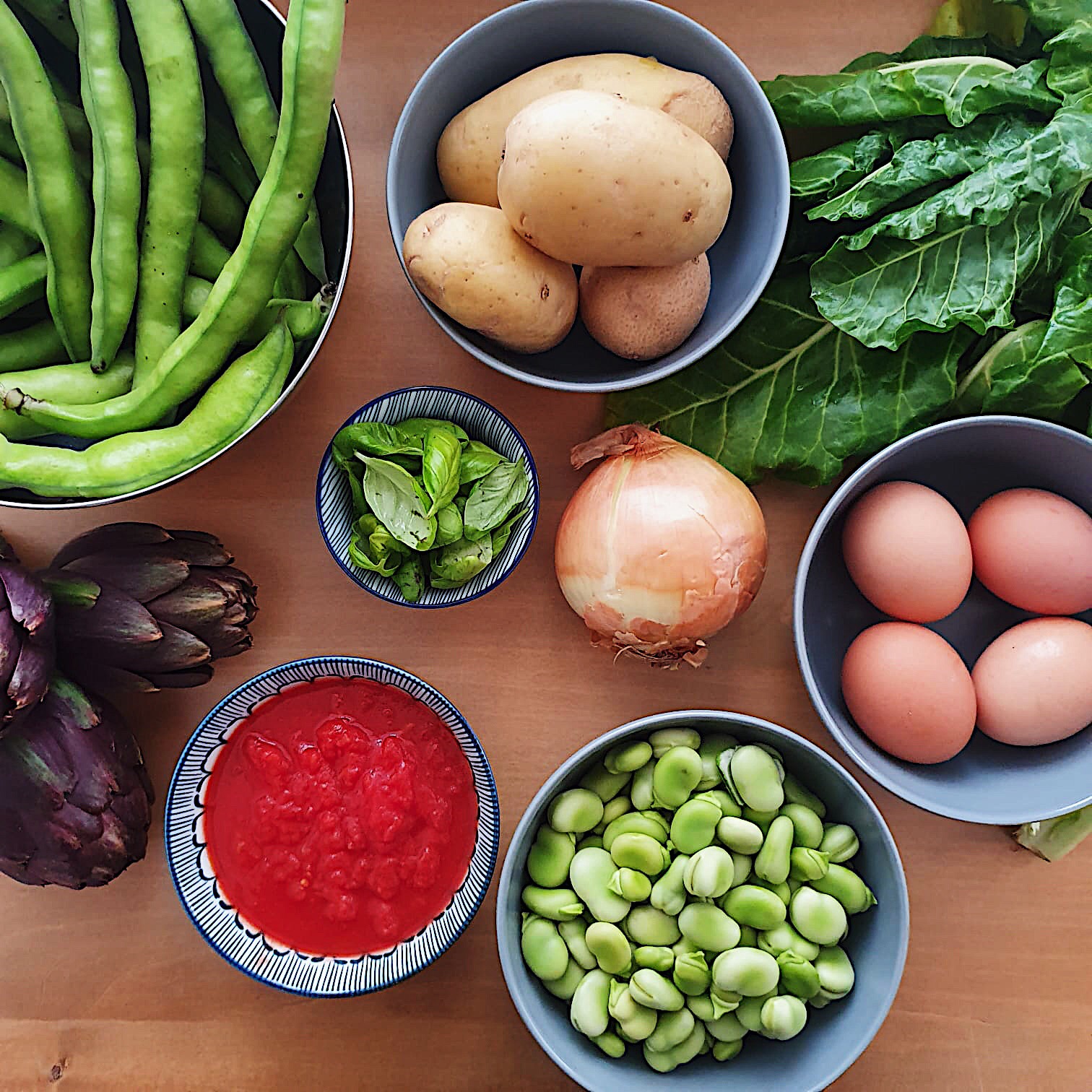 ingredienti per la zuppa d'uova